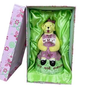 NEW Kelly B. Rightsell Designs Ceramic Coin Bank Sunny Lab Puppy
